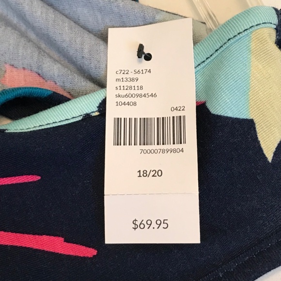 LANE BRYANT Floral Midi Dress Short Sleeve Cold Shoulder Plus Size 18 20 1X NWT - Picture 14 of 16